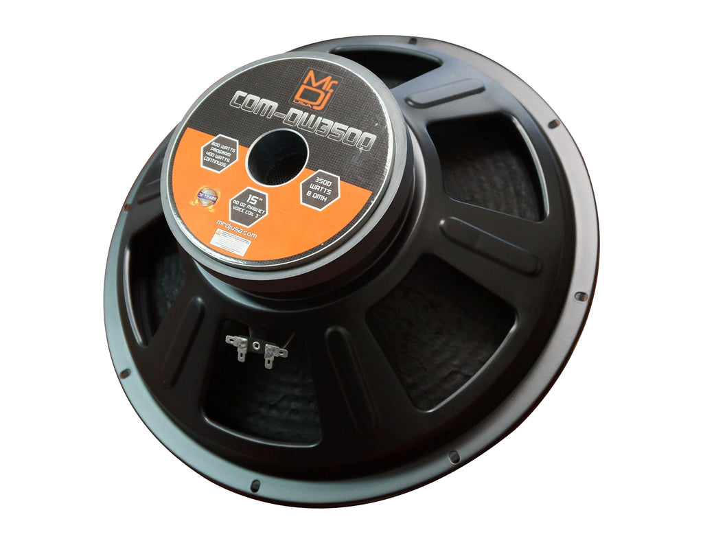 MR DJ COMDW3500 15" 3500W 60 Oz. 8-Ohms Universal PRO PA/DJ Raw Woofer Subwoofer