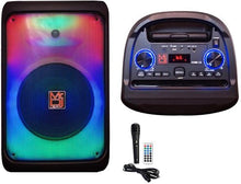 Load image into Gallery viewer, MR DJ CUBE12 12&quot; Rechargeable Portable Karaoke Speaker with Party Flame Lights Microphone TWS USB FM Radio
