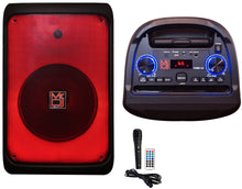 Load image into Gallery viewer, MR DJ CUBE12 12&quot; Rechargeable Portable Karaoke Speaker with Party Flame Lights Microphone TWS USB FM Radio