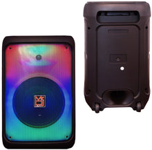 Load image into Gallery viewer, MR DJ CUBE12 12&quot; Rechargeable Portable Karaoke Speaker with Party Flame Lights Microphone TWS USB FM Radio