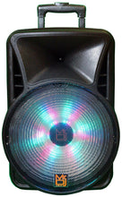 Load image into Gallery viewer, Pair of MR DJ DJ12BAT+ 12" Portable Bluetooth Speaker + Speaker Stand