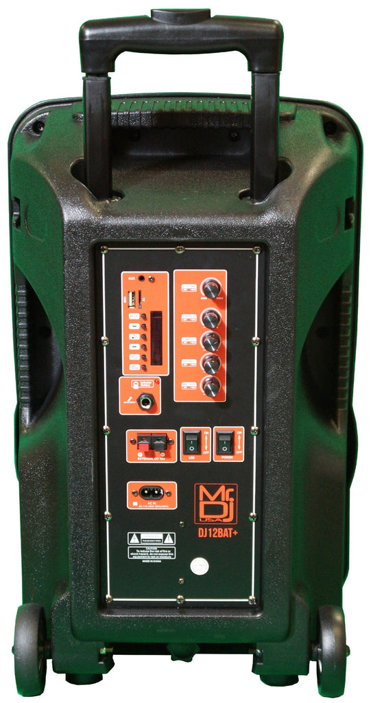 MR DJ DJ12BAT+ 12" Portable Trolley PA DJ Active Powered Bluetooth TWS Speaker 3000W LCD/MP3/USB/SD
