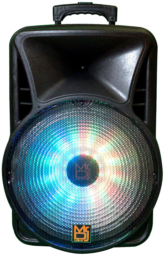 MR DJ DJ15BTA 15" 2 Way Powered Speaker Bluetooth 3500W Built-in Amplifier/USB Mp3