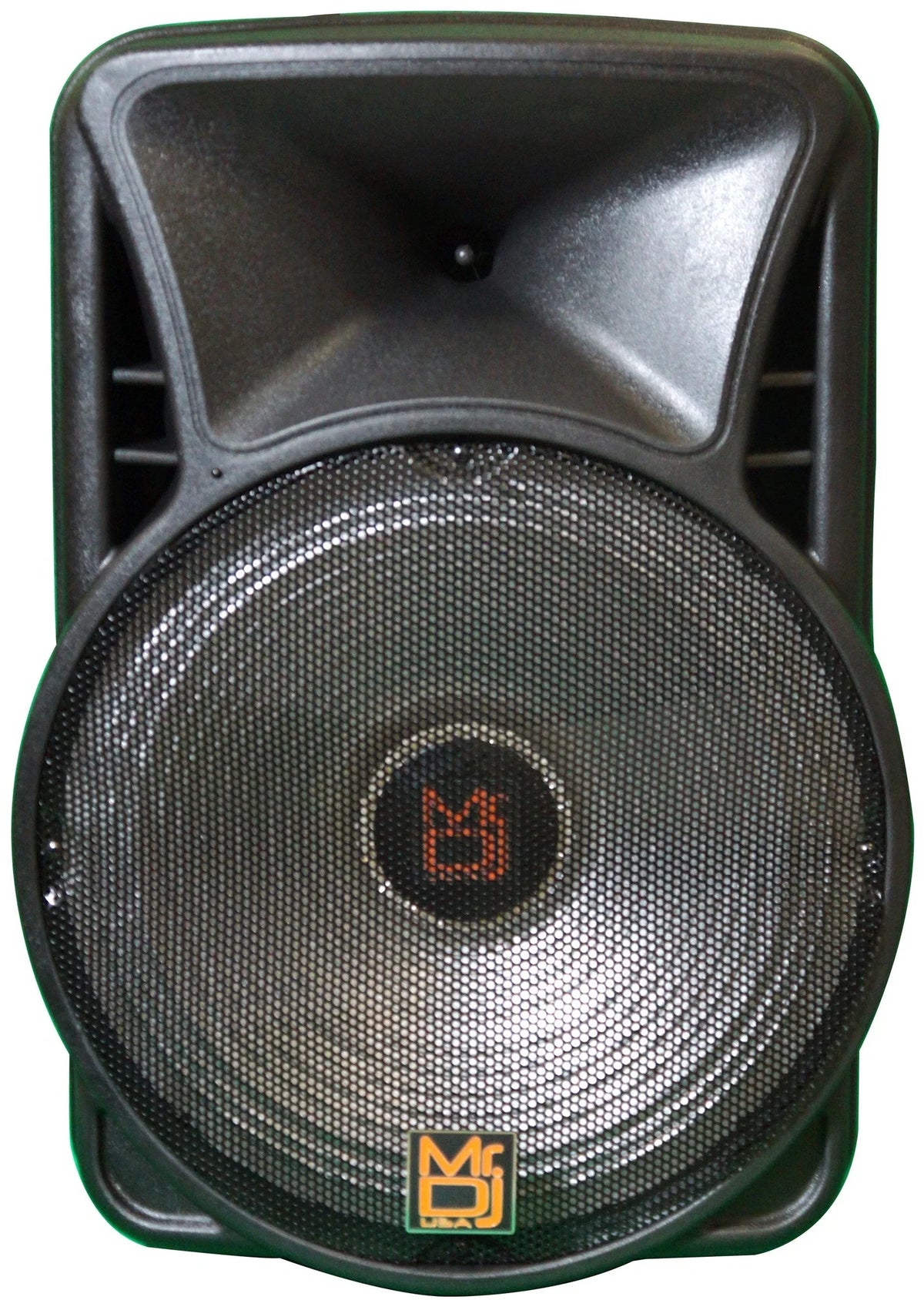 2 MR DJ DJ15-BTA 3000W PA FM Radio Bluetooth DJ Speaker Microphone, 2 Spk stands