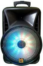 Load image into Gallery viewer, Pair of MR DJ DJ18BAT+ 18" Portable Bluetooth Speaker + Speaker Stand