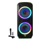 Load image into Gallery viewer, MR DJ 215BTA+ Dual 15" 5000W Battery Powered Bluetooth Speaker Microphone Party Speaker