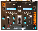 MR DJ DM3838 2 Channel Portable PA DJ Mixer Double Wireless Connection BT USB SD Slot
