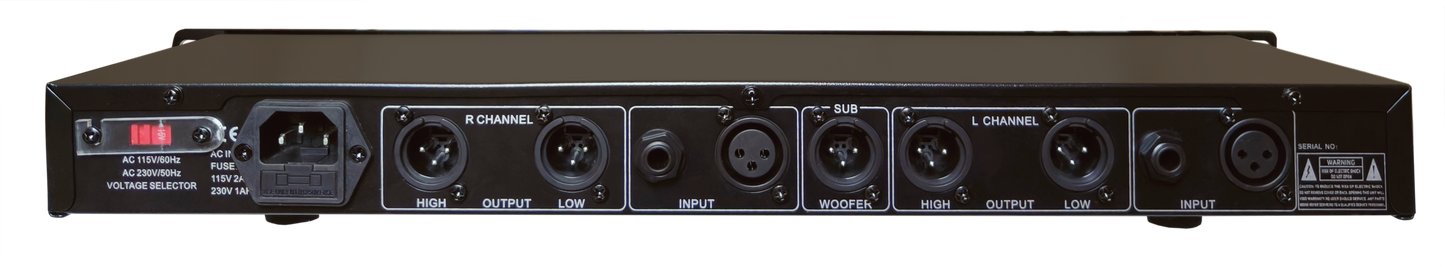 MR DJ DXO200 PRO PA DJ Club Stereo 2 Way Plus Subwoofer Crossover Output