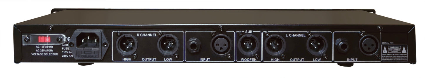 MR DJ DXO200 PRO PA DJ Club Stereo 2 Way Plus Subwoofer Crossover Output
