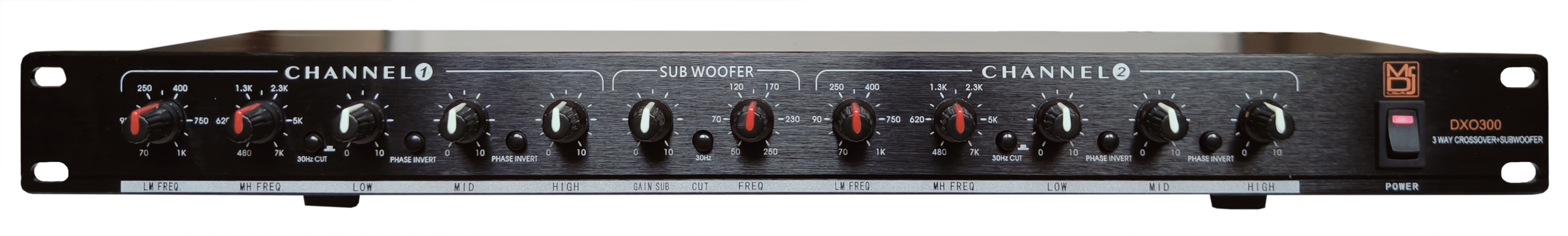 MR DJ DXO300+ PRO PA DJ Club Stereo 2/3 Way Plus Subwoofer Crossover