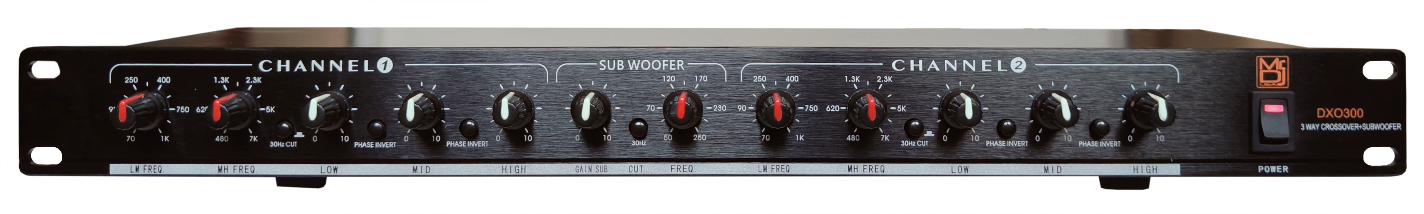 MR DJ DXO300+ PRO PA DJ Club Stereo 2/3 Way Plus Subwoofer Crossover