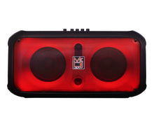 Load image into Gallery viewer, MR DJ FIRE-FLAME Double 6.5&quot; Rechargeable Portable Karaoke Speaker with Party Flame Lights Microphone TWS USB FM Radio
