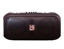 Load image into Gallery viewer, MR DJ FIRE-FLAME Double 6.5&quot; Rechargeable Portable Karaoke Speaker with Party Flame Lights Microphone TWS USB FM Radio