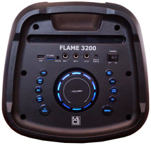 Load image into Gallery viewer, 2 MR DJ FLAME3200 8" X 2 Rechargeable Bluetooth Karaoke Speaker Flame Lights Mic