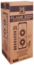 Load image into Gallery viewer, 2 MR DJ FLAME3200 8" X 2 Rechargeable Bluetooth Karaoke Speaker Flame Lights Mic