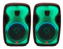 Load image into Gallery viewer, 2 MR DJ FLAME3500LED PRO Portable 15" 2-Way Full-Range Powered/Active DJ PA Multipurpose Live Sound Loudspeaker