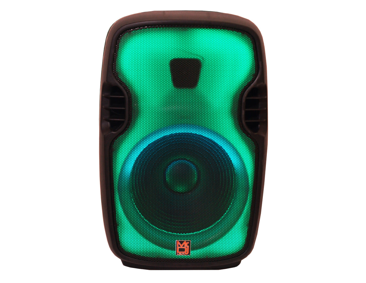 MR DJ FLAME3500LED Portable 15" 2-Way Full-Range Active PA Live Sound Powered DJ Loudspeaker