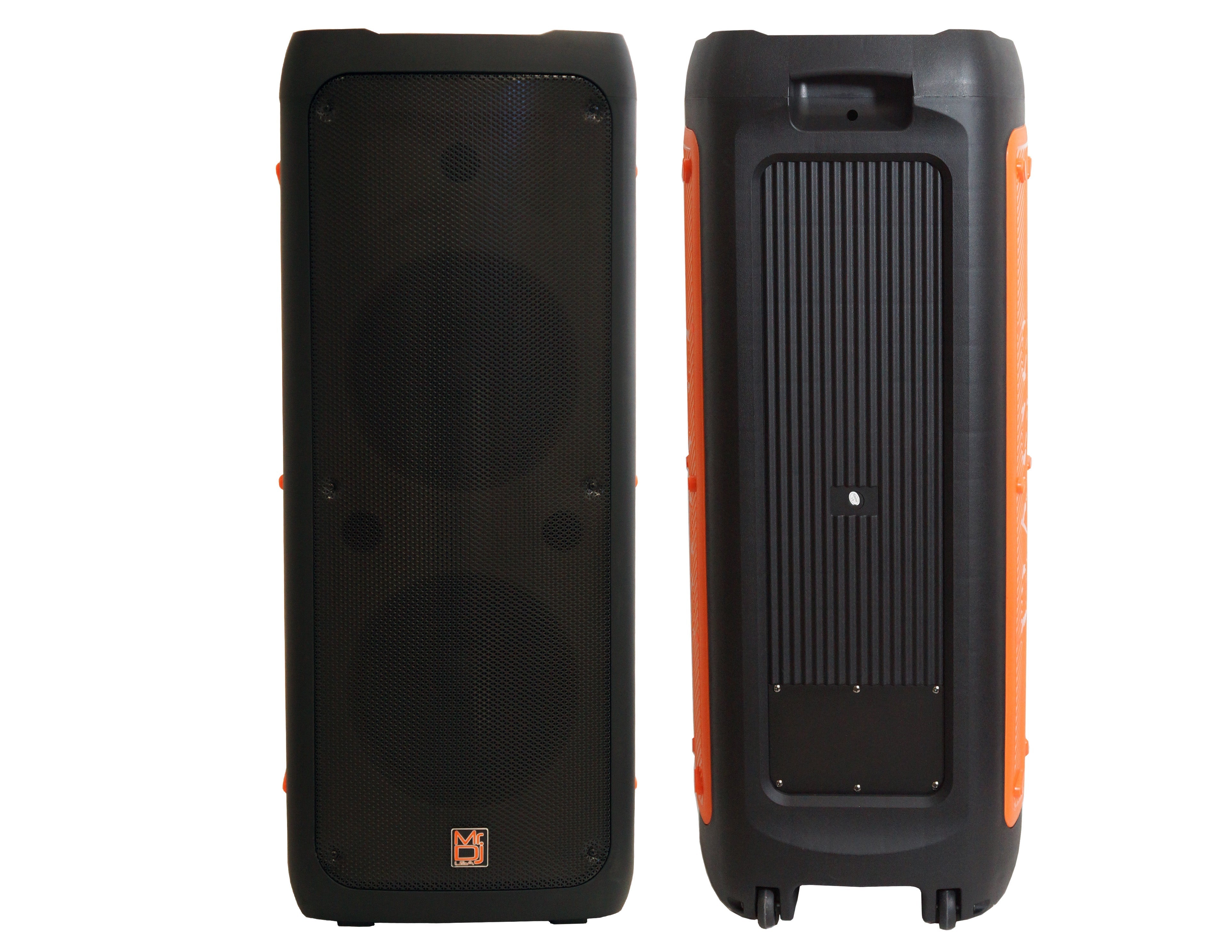 2 MR DJ FLAME5500LED Professional Portable Dual 12" 3-Way Full-Range Powered/Active DJ PA Multipurpose Live Sound Bluetooth Loudspeaker