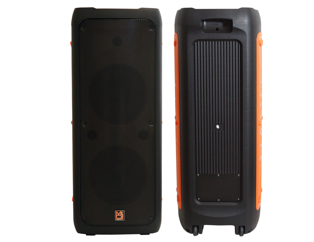 MR DJ FLAME5500LED Professional Rechargeable Dual 12” Bluetooth Party Speaker System