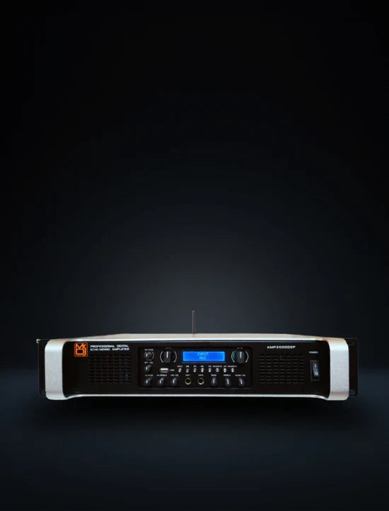 MR DJ AMP2000DSP Class AB 2-Channel 2000W Rackmount PA/DJ Power Amplifier DSP Bluetooth USB Playback 2 Mic Inputs