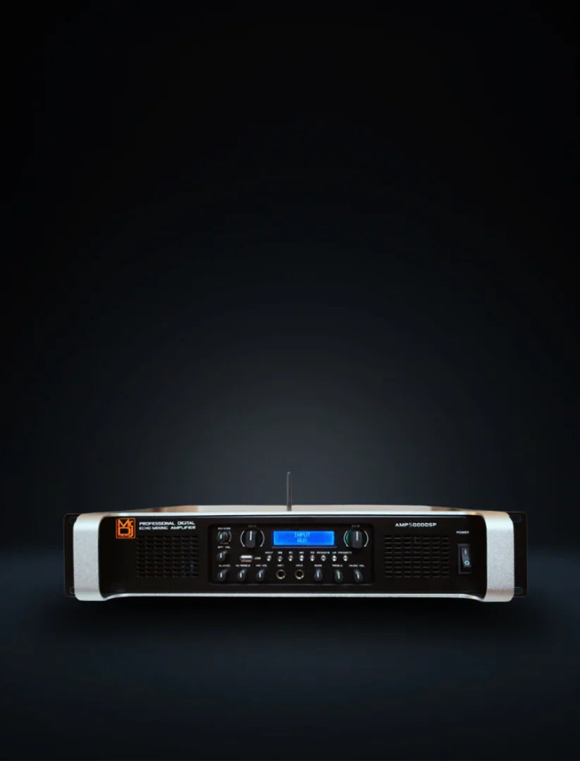 MR DJ AMP5000DSP Class AB 2-Channel 5000W Rackmount PA/DJ Power Amplifier DSP Bluetooth USB Playback 2 Mic Inputs