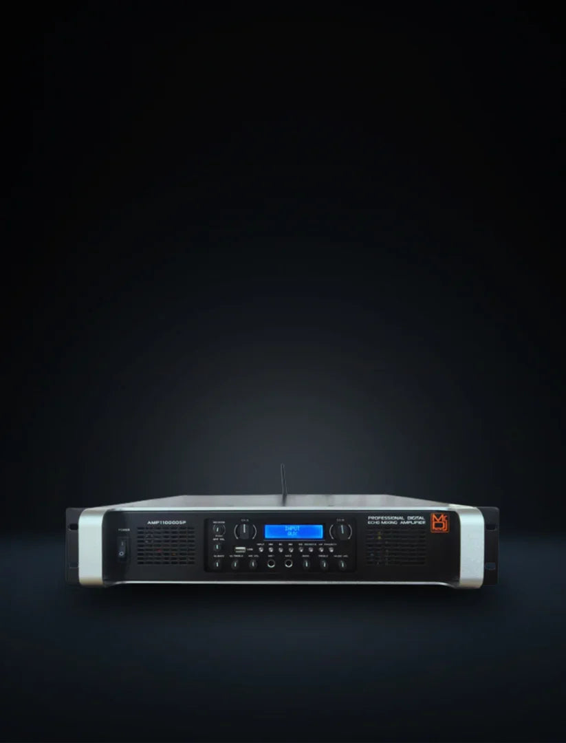 MR DJ AMP11000DSP Class AB 2-Channel 10000W Rackmount PA/DJ Power Amplifier DSP Bluetooth USB Playback 2 Mic Inputs