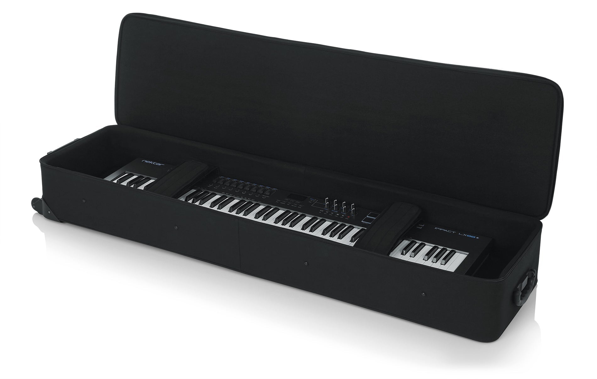 Gator Cases GK-88 SLXL Rigid Lightweight Case w/ Wheels for Slim, Extra long 88-Note Keyboards