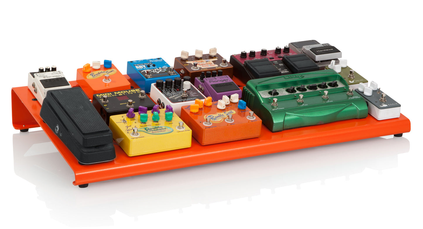 Gator Cases GPB-XBAK-OR Orange Aluminum Pedal Board - XL w/ Carry Bag