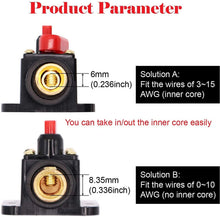 Load image into Gallery viewer, 2 Absolute ICB40 40 Amp Circuit Breaker 4/8 AWG Inline Manual Reset Fuse Holder