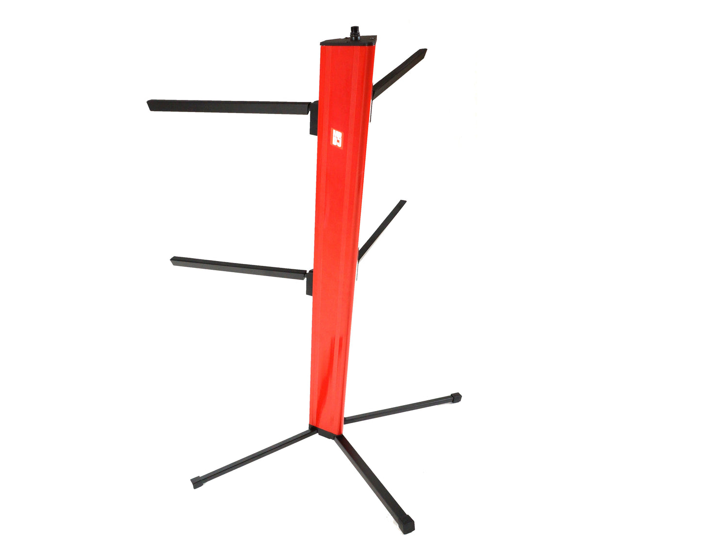 MR DJ KS1000R PRO Red 2-Tier Red Column Keyboard Stand W 5/8" Mic Mount