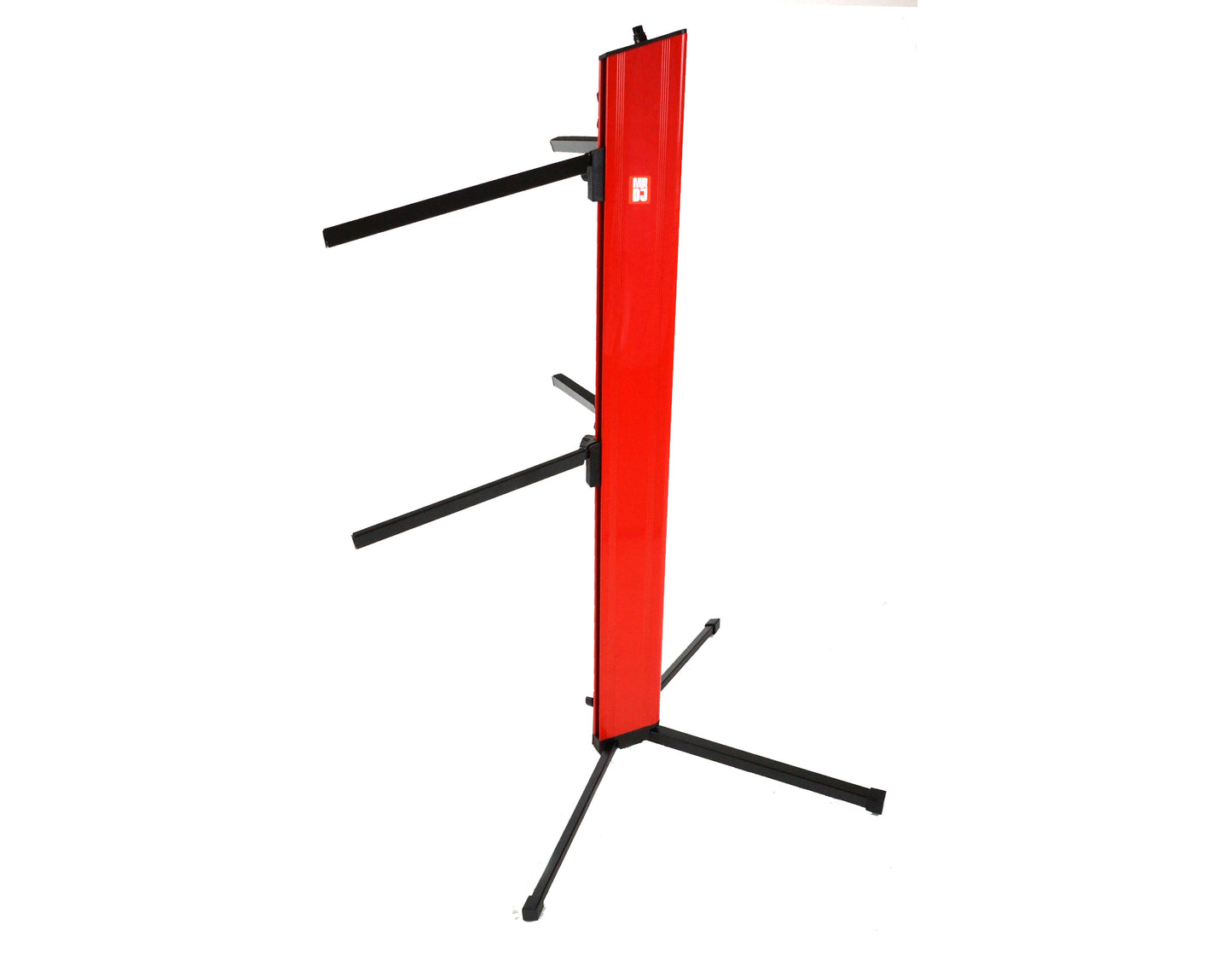 MR DJ KSPRO1500R PRO 2-Tier Red Column Keyboard Stand W Mic Boom Arm + Case