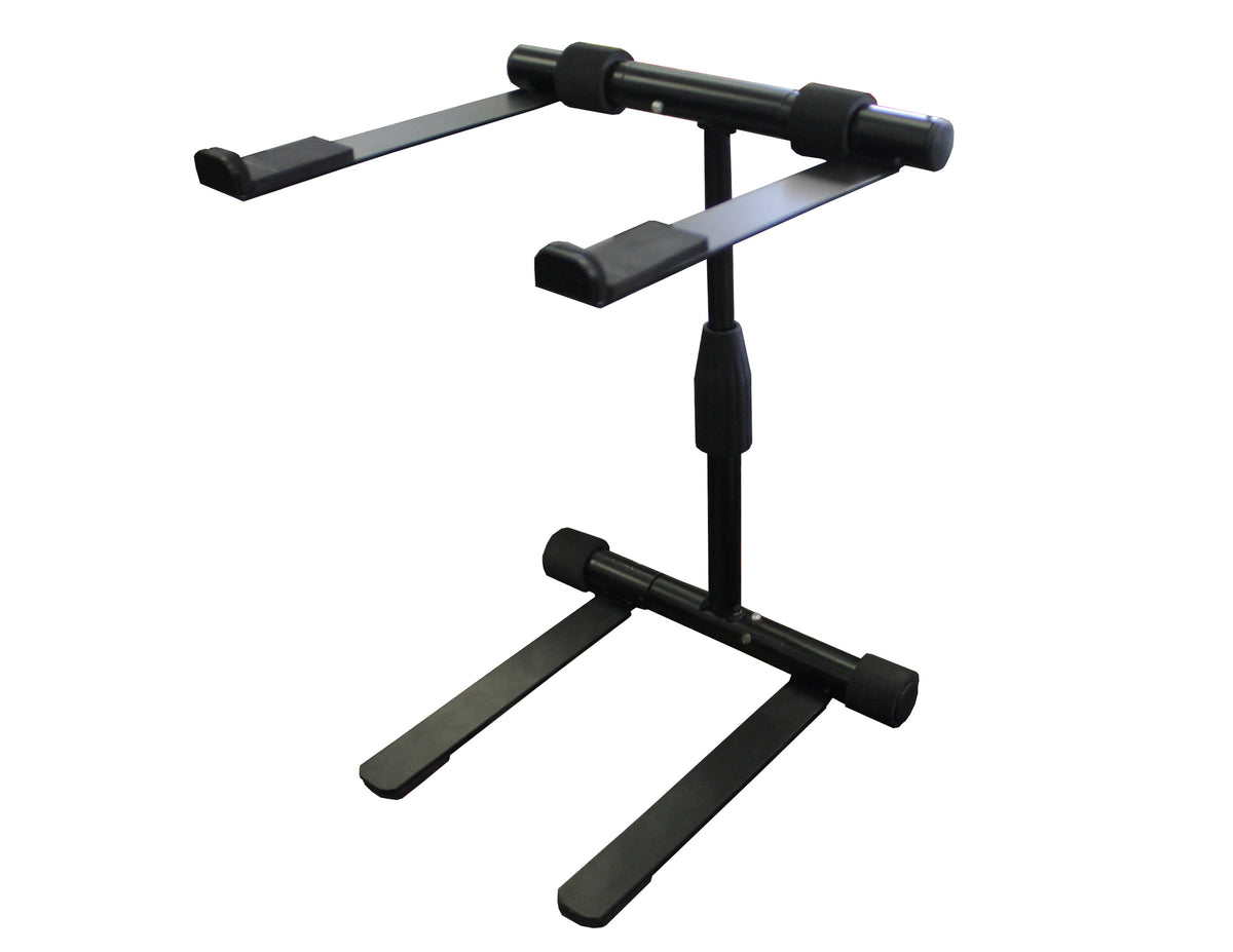 MR DJ LTS200 Laptop Computer Stand Black Mobile Disc Jockey PC Table