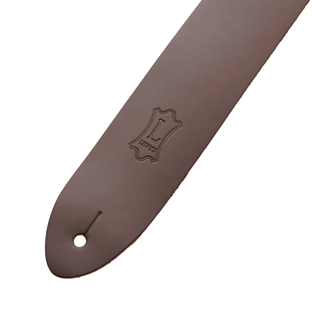 Levy's Leathers M4-BRN Genuine Leather Bass Strap - Brown