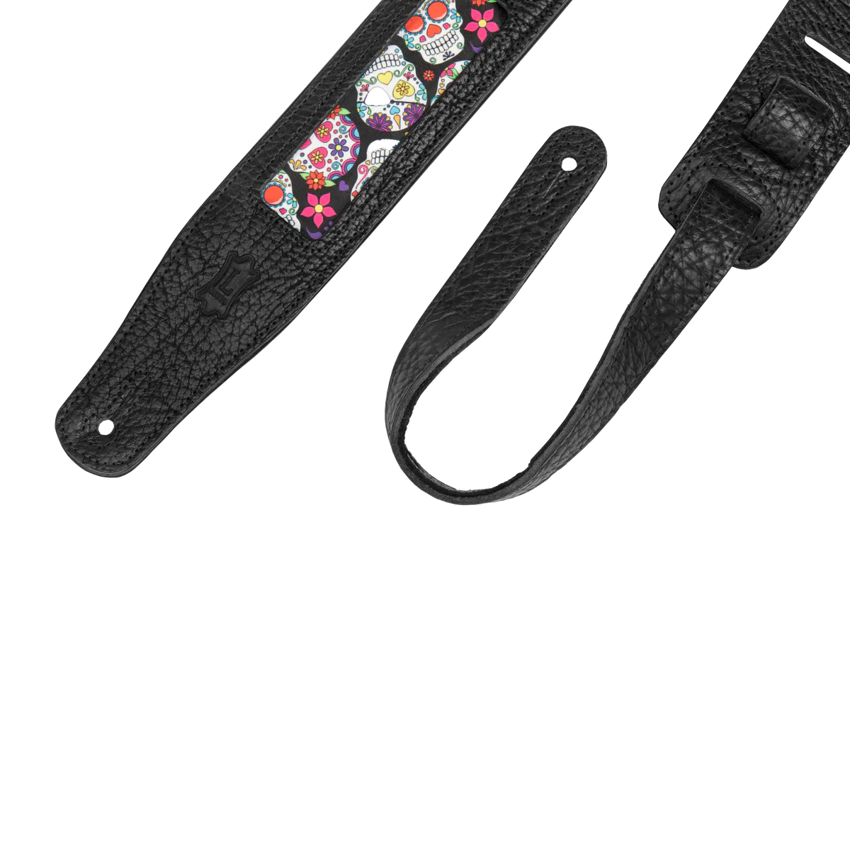 Levy's Leathers M26CAL-002 Leather Eyes Print Design Guitar Strap