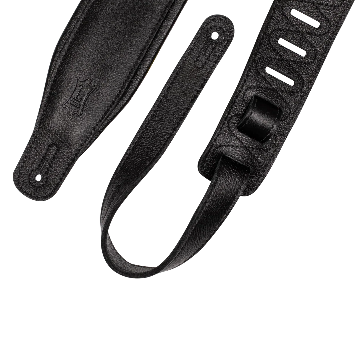 Levy's Leathers M26GP-BLK-BLK Garment Leather Guitar Strap - Black Backing