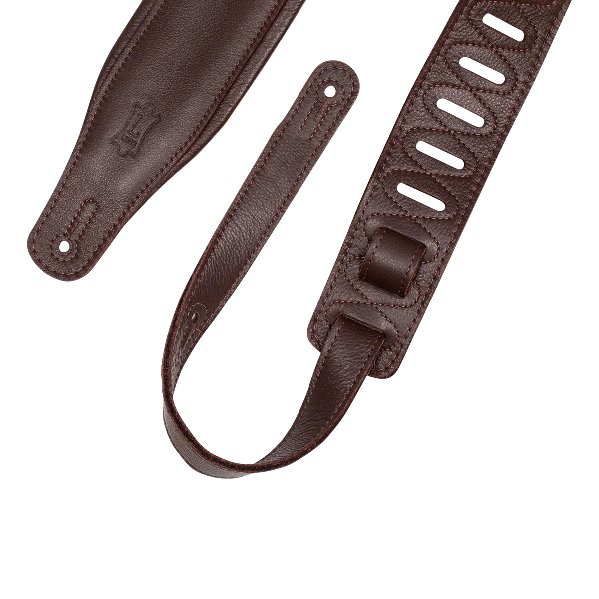 Levy's Leathers M26GP-DBR-DBR Garment Leather Guitar Strap - Dark Brown