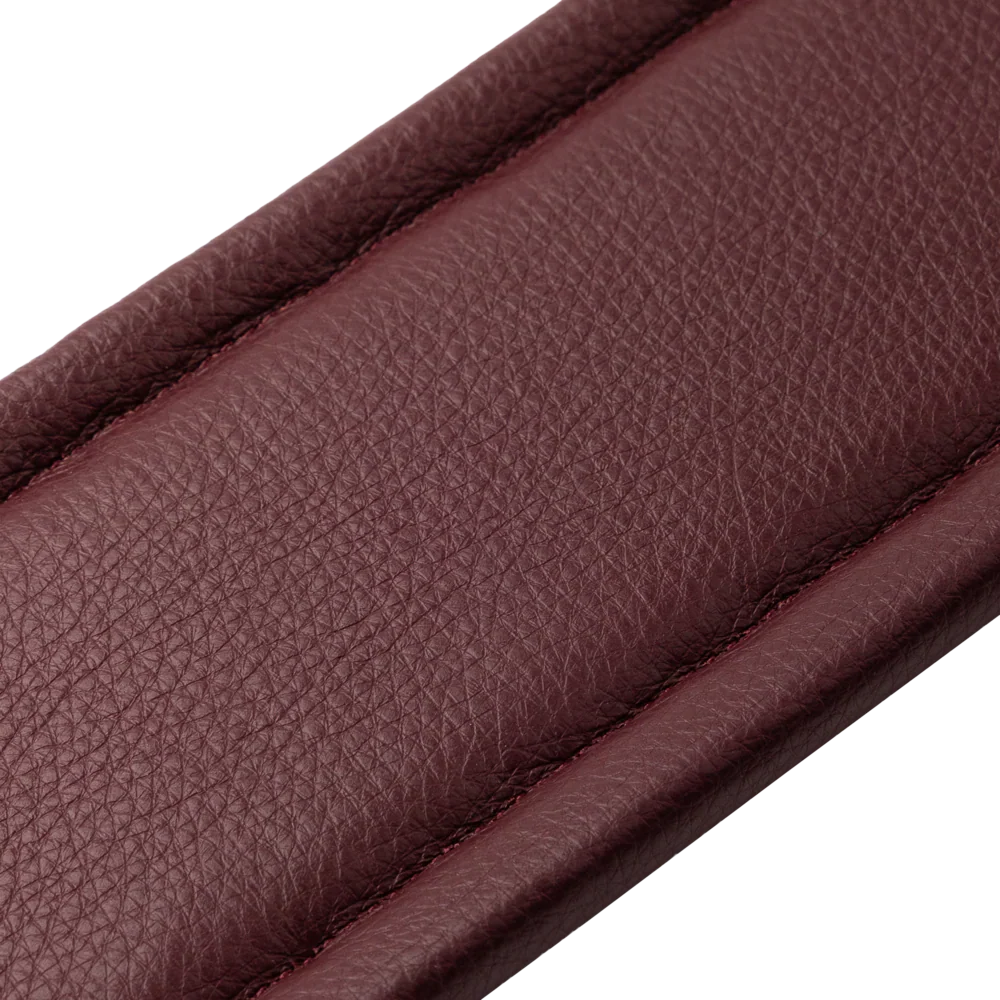 Levy's Leathers M26PD-BRG-BRG 3" Wide Amped Leather Series Guitar Strap - Burgundy