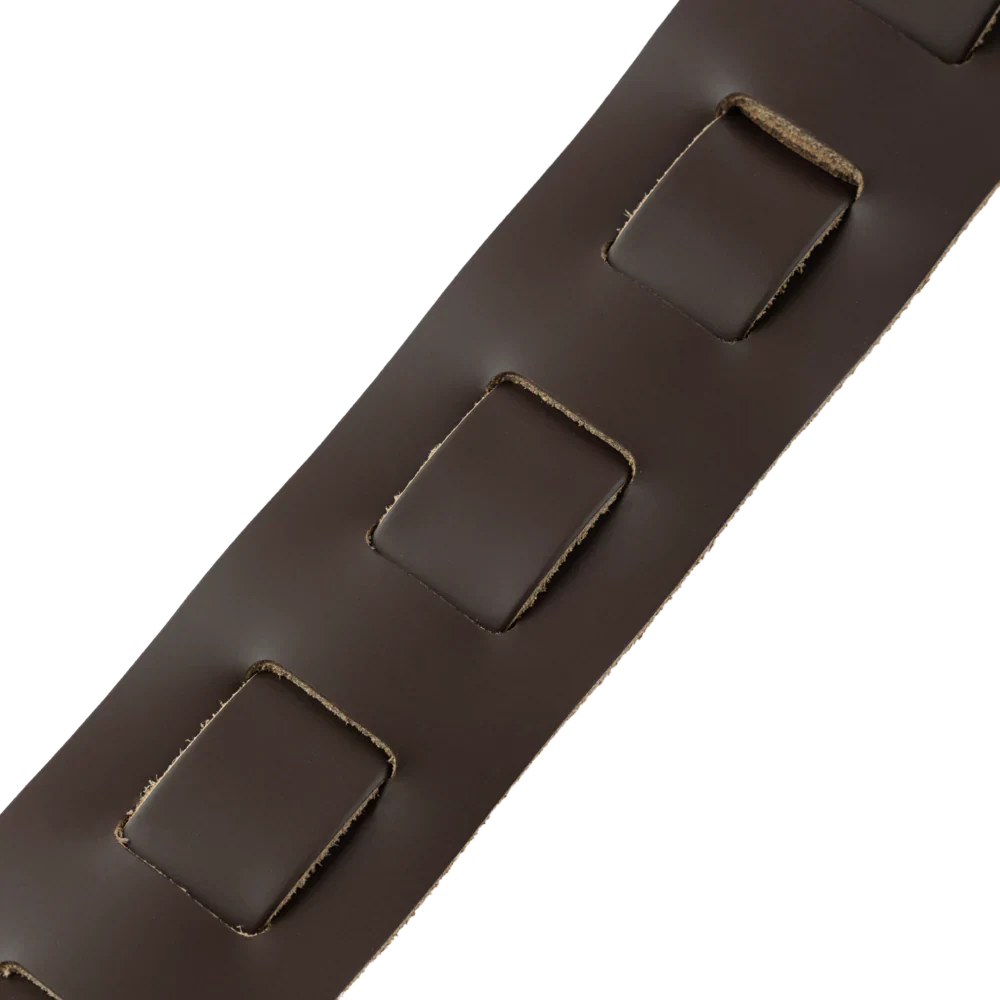 Levy's Leathers M26PD-DBR-ACO 3" Wide Amped Leather Series Acoustic Guitar Strap - Dark Brown