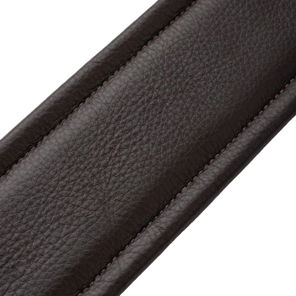 Levy's Leathers M26PD-DBR_DBR 3" Wide Amped Leather Series Guitar Strap - Dark Brown