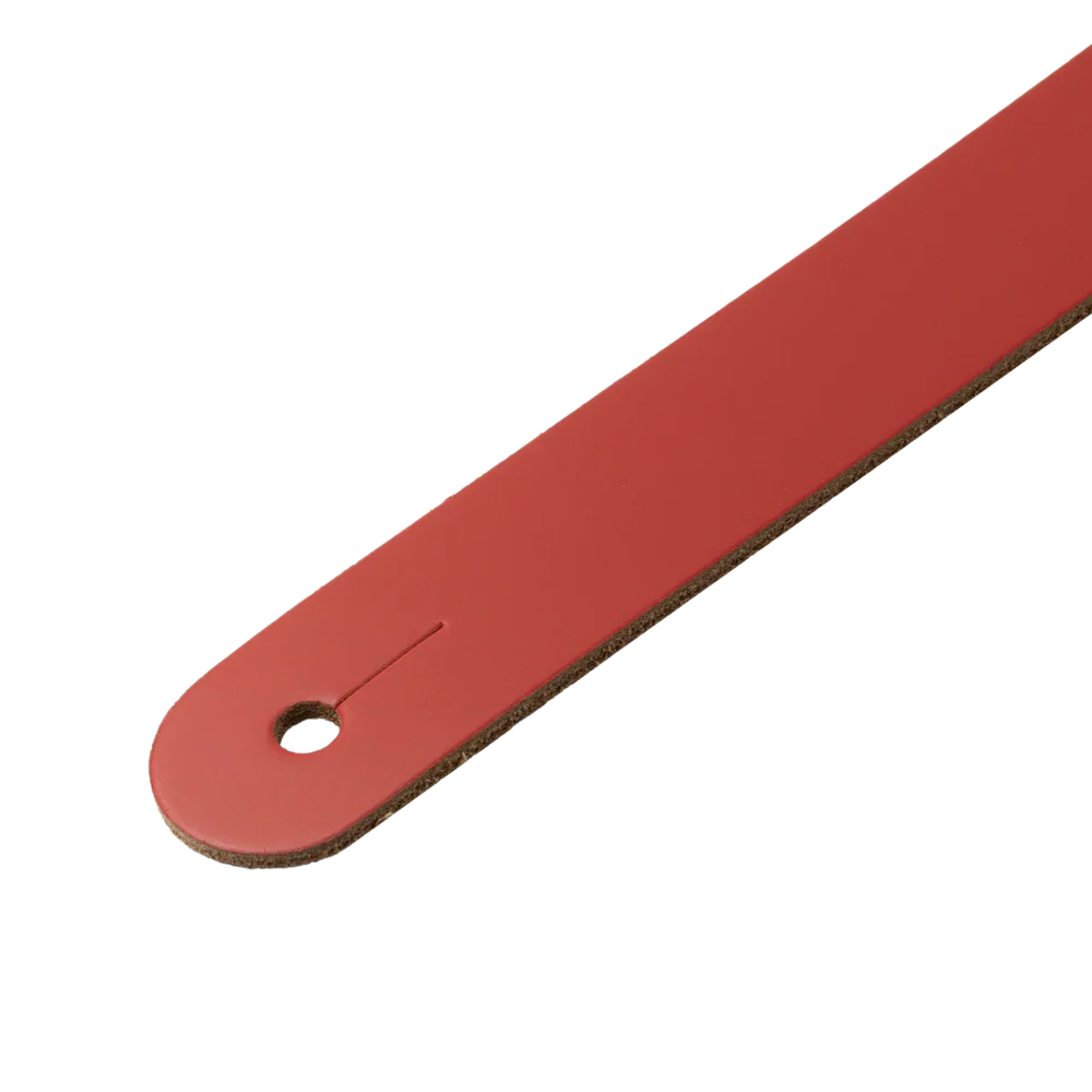 Levy's Leathers M26PD-RED-WHT 3" Wide Amped Leather Series Guitar Strap - Red & White