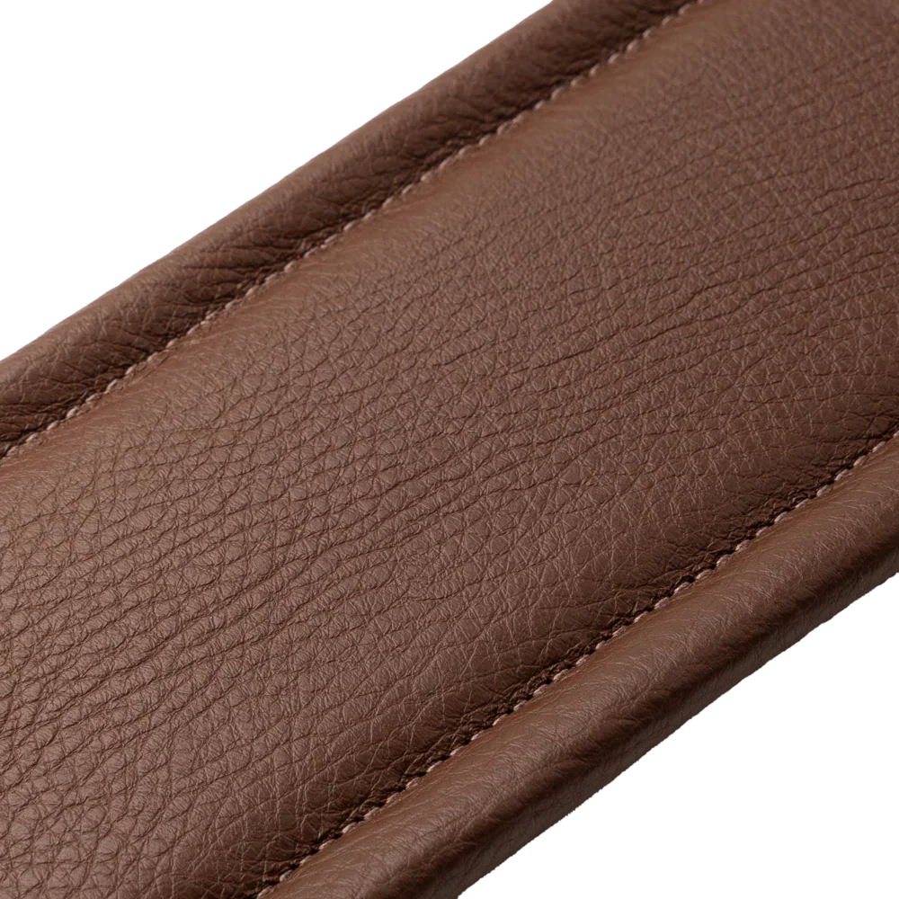 Levy's Leathers M26PD-WAL-BRN 3" Wide Top Grain Leather Guitar Straps - Black and White Tuxedo