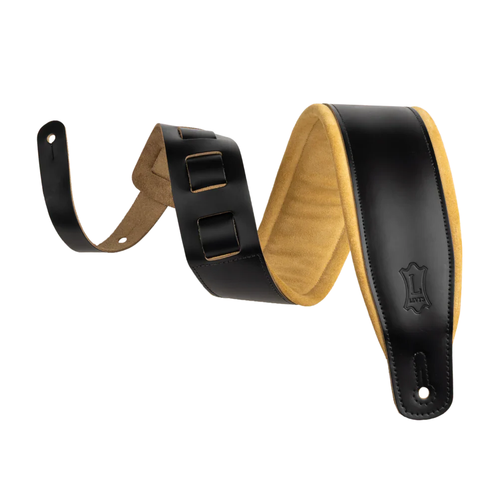 Levy's Leathers M26SPD-BLK-TAN Acoustic Guitar Strap