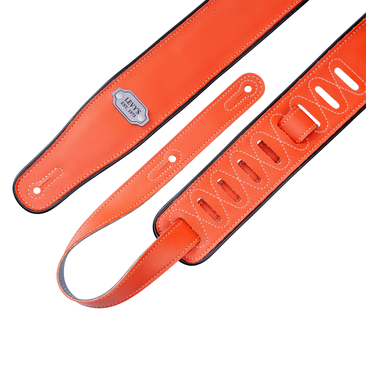 Levy's Leathers M26VCP-ORG_TEL Reversible Vinyl Guitar Strap - Orange Teal