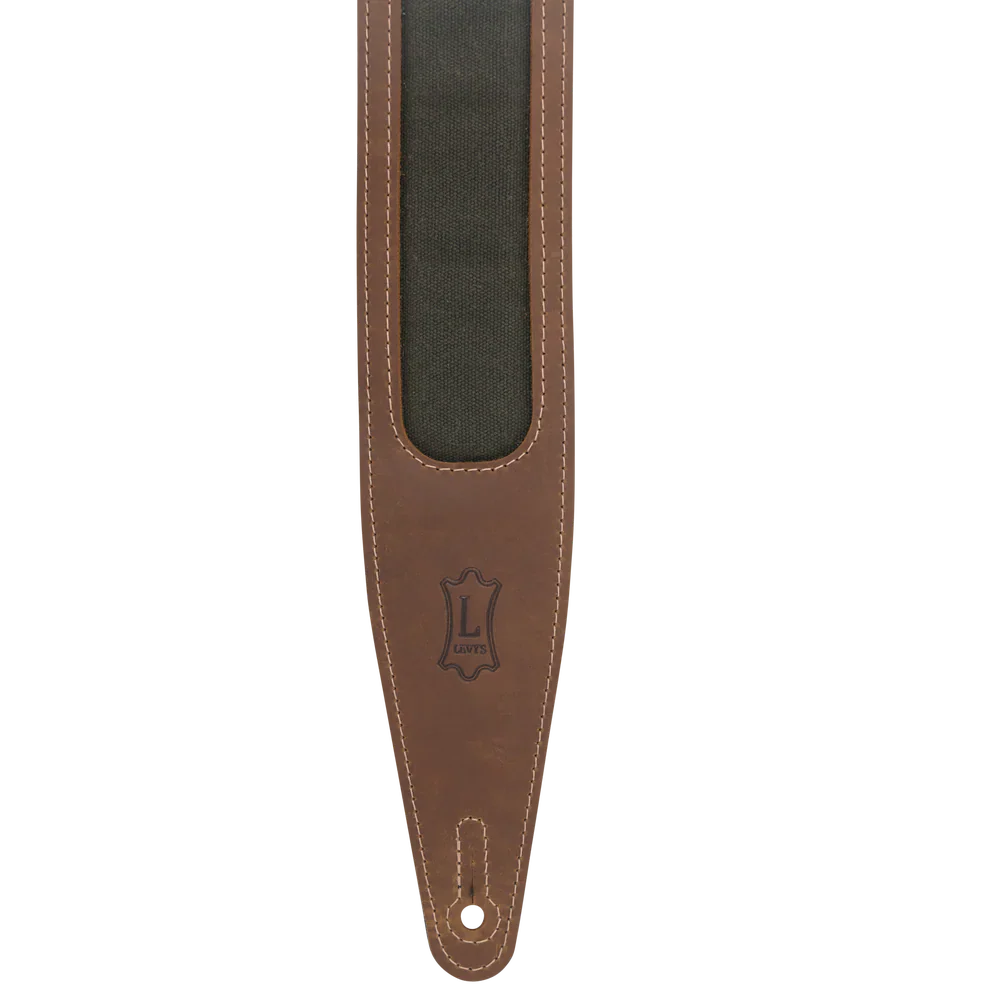 Levy's Leathers M317TRI-BRN-GRN Guitar Strap - Brown, Green