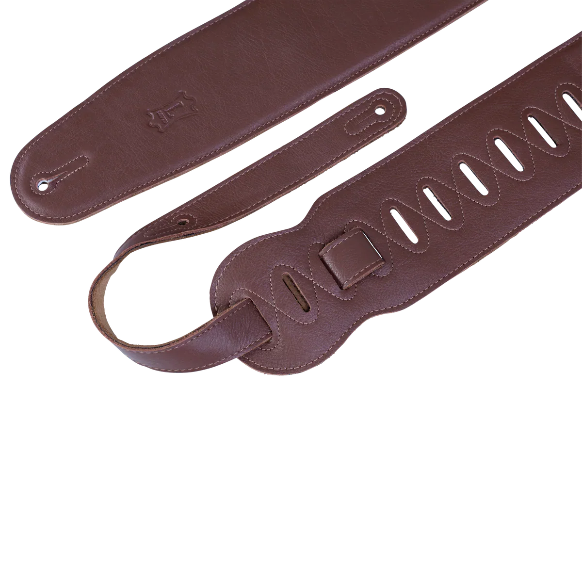 Levy's Leathers M4GF-BRN Genuine Garment Leather Bass Guitar Strap - Brown