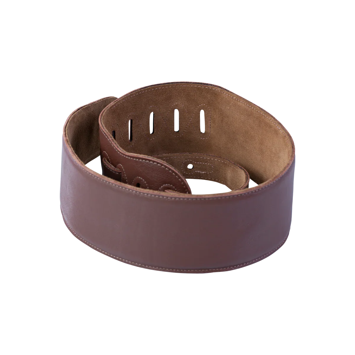 Levy's Leathers M4GF-BRN Genuine Garment Leather Bass Guitar Strap - Brown