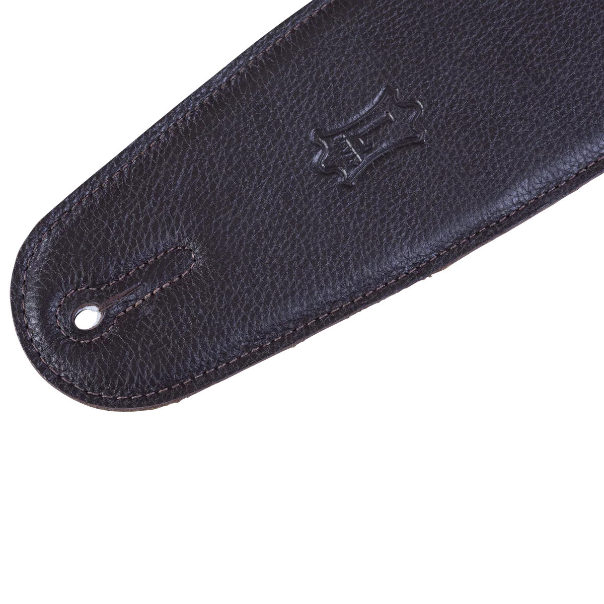 Levy's Leathers M4GF-DBR Genuine Garment Leather Bass Guitar Strap - Dark Brown
