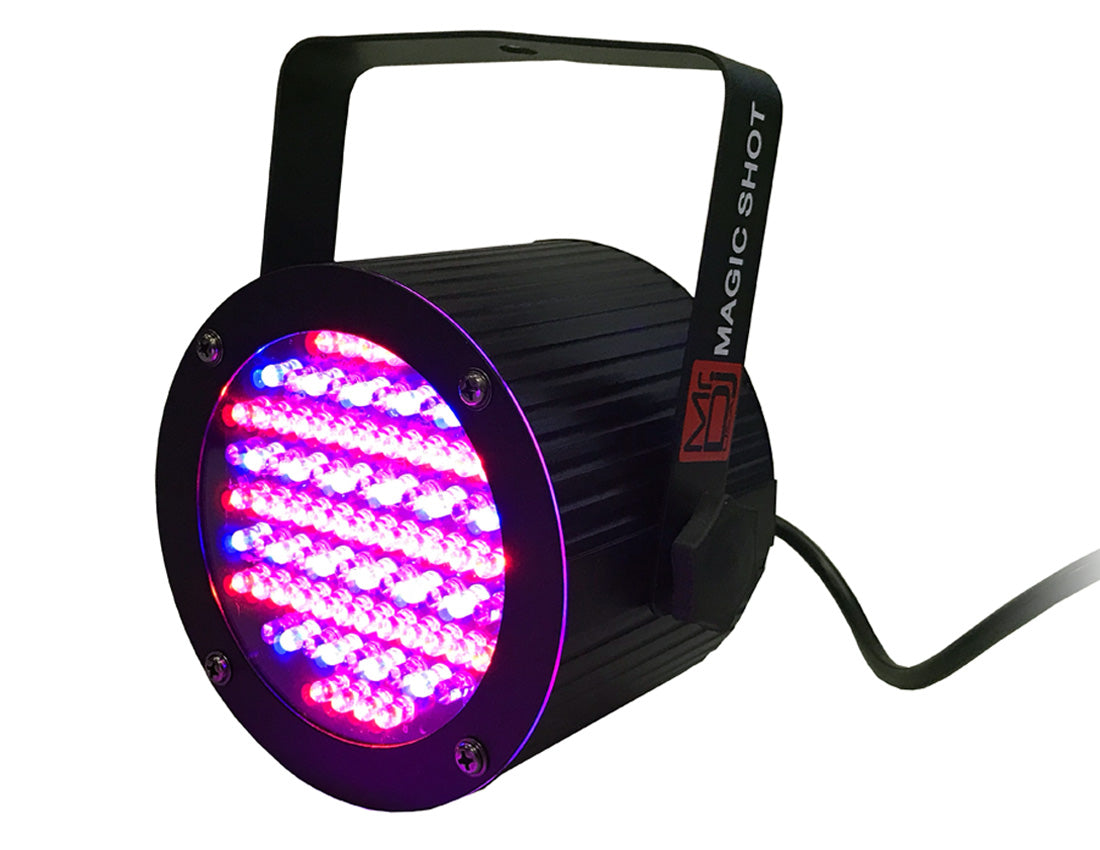 MR DJ MAGICSHOT 86 RGB Par LED DMX Controlled Sound Activated Auto Play Color Change Stage Disco Lighting