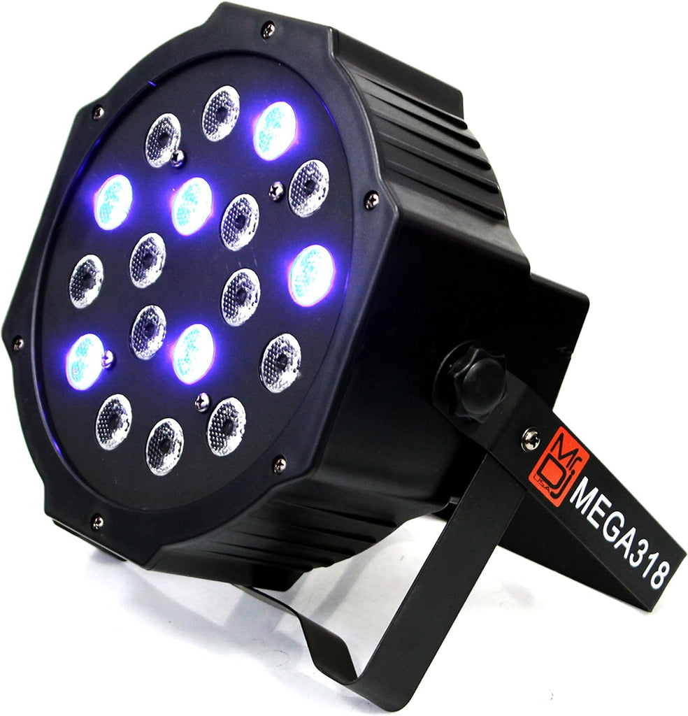 MR DJ MEGA318 18X3W RGBW Slim Flat Par Wash Disco DJ Party Club Stage Show Lighting