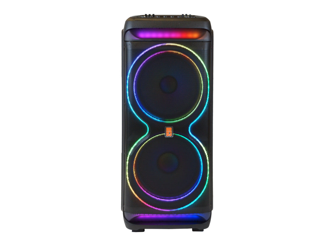 2 MR DJ MEMPHIS Dual 15” Powered Bluetooth DJ Speaker 6000W Active PA System